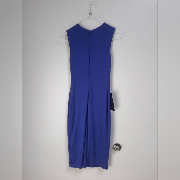Bebe blue sleeve less strech midi dress size XS nwt - Picture 2 of 8